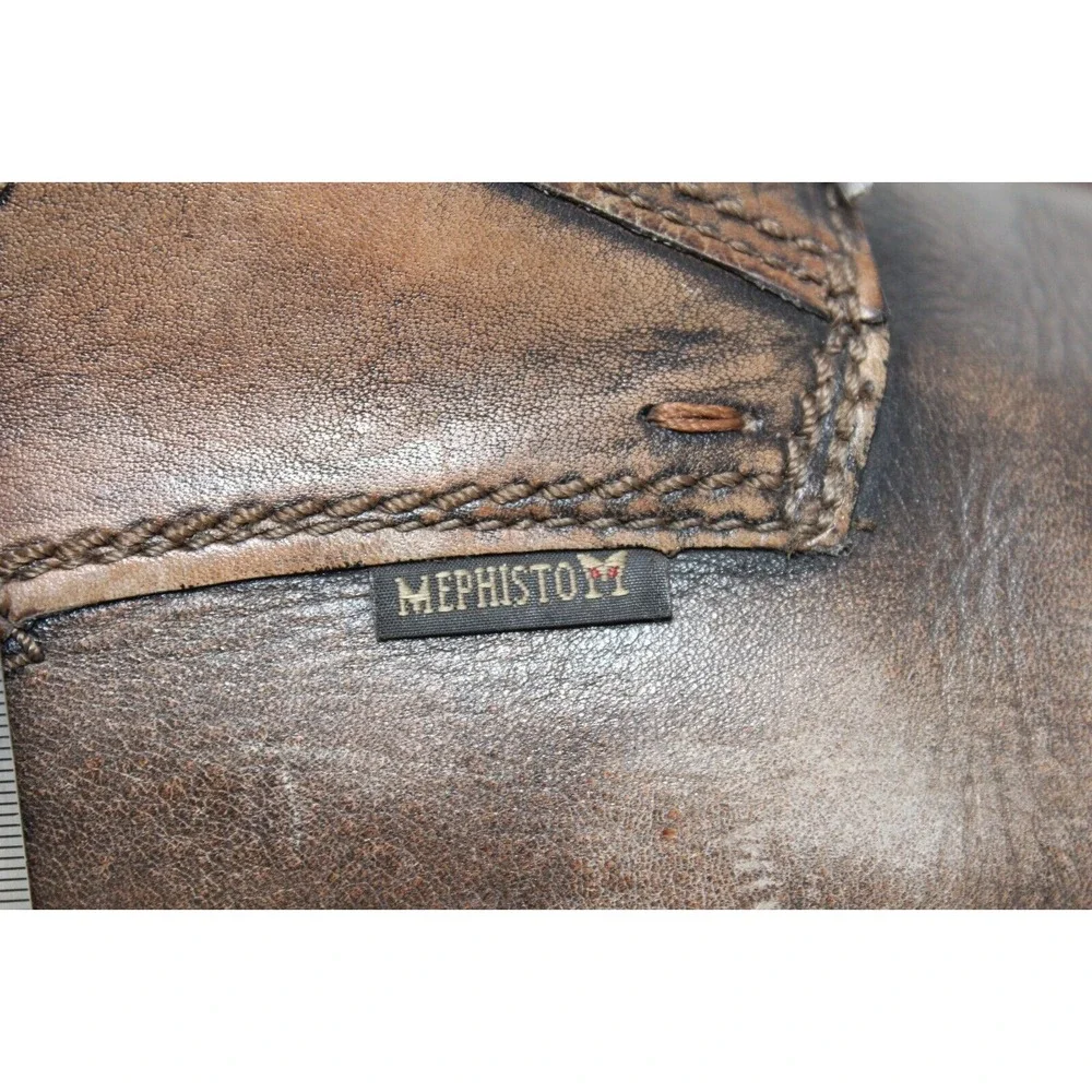 Mephisto Mens Waino Oxford Size‎ 12 Patina Brown Tan Leather Comfort Dress Shoe